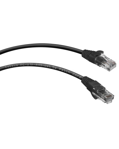 PC-UTP-RJ45-Cat.5e-3m-BK (7686c), чёрный. Патч-корд медный. CABEUS в Нижневартовске
