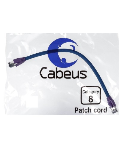 PC-SSTP-RJ45-Cat.8-0.3m-LSZH (9699c), серый. Патч-корд медный. CABEUS в Нижневартовске