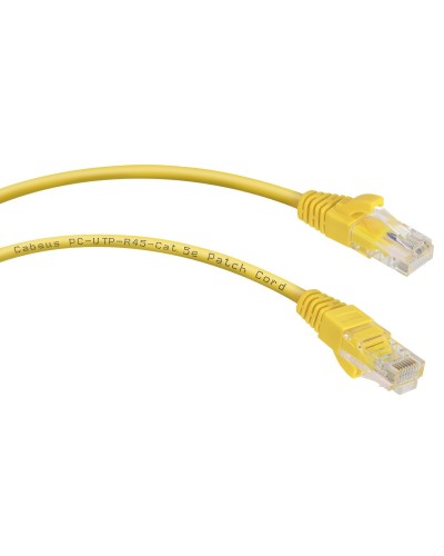 PC-UTP-RJ45-Cat.5e-0.5m-YL (7666c), желтый. Патч-корд медный. CABEUS в Нижневартовске
