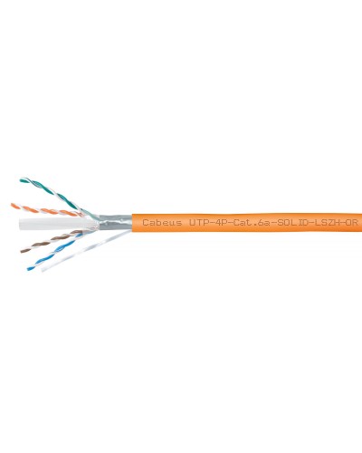 UTP-4P-Cat.6a-SOLID-LSZH-OR (11374c). Кабель «витая пара» (LAN) для структурированных систем связи. CABEUS в Нижневартовске