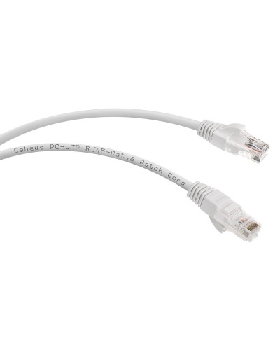 PC-UTP-RJ45-Cat.6-0.3m-WH (8668c), белый. Патч-корд медный. CABEUS в Нижневартовске
