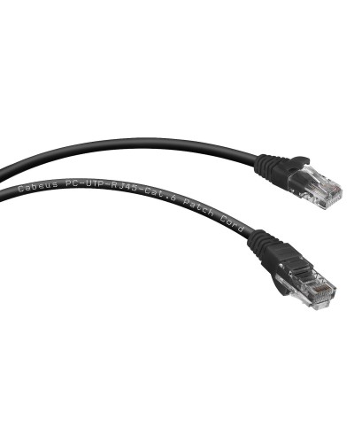PC-UTP-RJ45-Cat.6-3m-BK (8666c), чёрный. Патч-корд медный. CABEUS в Нижневартовске