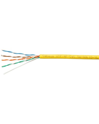 UTP-4P-Cat.5e-SOLID-YL-100 (7251c-5). Кабель «витая пара» (LAN) для структурированных систем связи. CABEUS в Нижневартовске