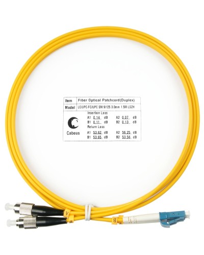 FOP(d)-9-LC-FC-1,5m (7508c). Патч-корд оптический. CABEUS в Нижневартовске
