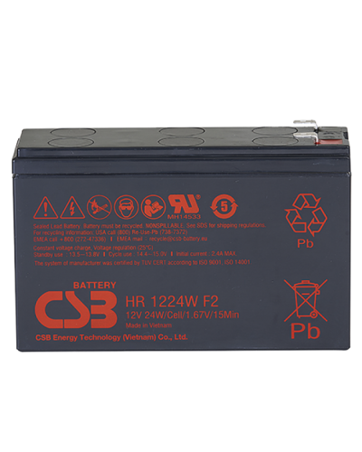 CSB HR 1224W F2 F1. Аккумулятор герметичный свинцово-кислотный. CSB в Нижневартовске