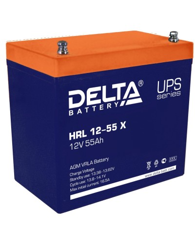Delta HRL 12-55 X. Аккумулятор герметичный свинцово-кислотный. Delta в Нижневартовске