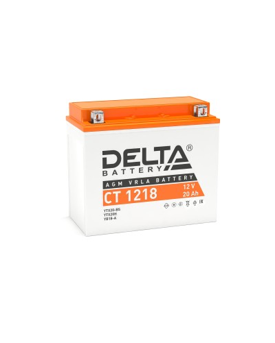 Delta CT 1218. Аккумулятор герметичный свинцово-кислотный стартерный. Delta в Нижневартовске