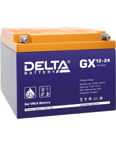 Delta GX 12-24. Аккумулятор герметичный свинцово-кислотный. Delta в Нижневартовске