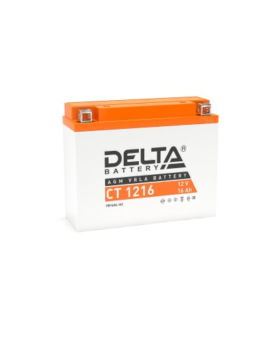 Delta CT 1216. Аккумулятор герметичный свинцово-кислотный стартерный. Delta в Нижневартовске