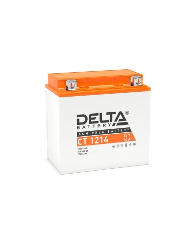 Delta CT 1214. Аккумулятор герметичный свинцово-кислотный стартерный. Delta в Нижневартовске