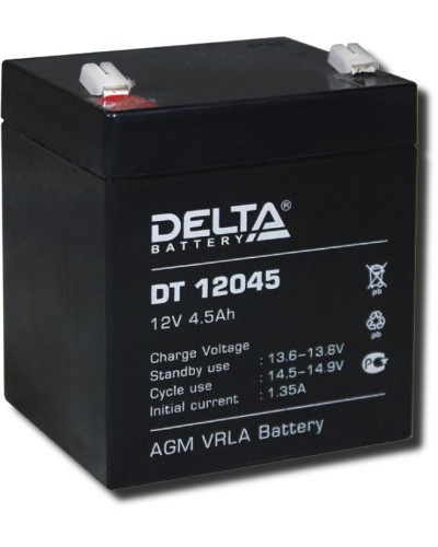 Delta DT 12045. Аккумулятор герметичный свинцово-кислотный. Delta в Нижневартовске