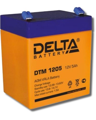 Delta DTM 1205. Аккумулятор герметичный свинцово-кислотный. Delta в Нижневартовске