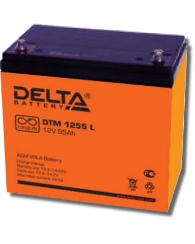 Delta DTM 1255 L. Аккумулятор герметичный свинцово-кислотный. Delta в Нижневартовске