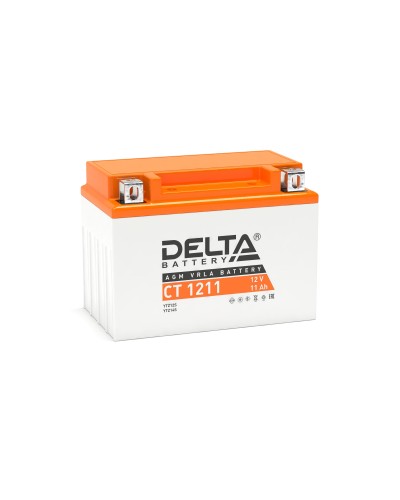 Delta CT 1211. Аккумулятор герметичный свинцово-кислотный стартерный. Delta в Нижневартовске