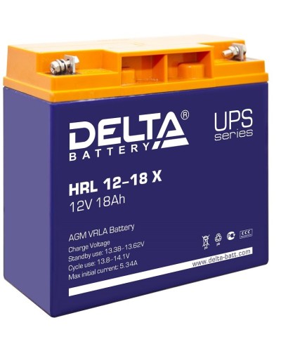 Delta HRL 12-18 X. Аккумулятор герметичный свинцово-кислотный. Delta в Нижневартовске