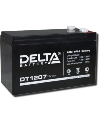 Delta DT 1207. Аккумулятор герметичный свинцово-кислотный. Delta в Нижневартовске