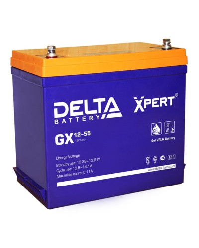 Delta GX 12-55. Аккумулятор герметичный свинцово-кислотный. Delta в Нижневартовске