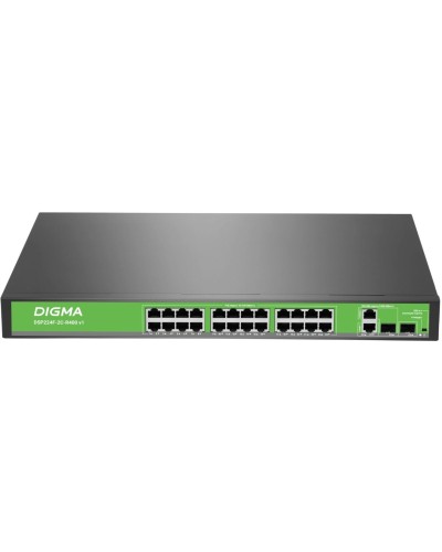 DSP224F-2C-R400 DSP224F-2C-R400 V1 (L2) 24х100Мбит/с 2хКомбо(1000BASE-T/SFP) 24PoE 24PoE+ 400W. Коммутатор с питанием по PoE. Digma в Нижневартовске
