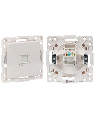 Стокгольм Механизм Розетки RJ-45 1-местной (EYK01-035-10). Механизм Розетки RJ-45 1-местной. EKF в Нижневартовске