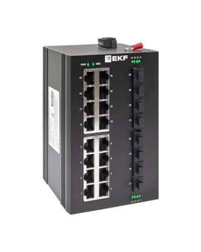 TSX-U-8GX/SFP-16GT. Промышленный неуправляемый коммутатор. EKF в Нижневартовске