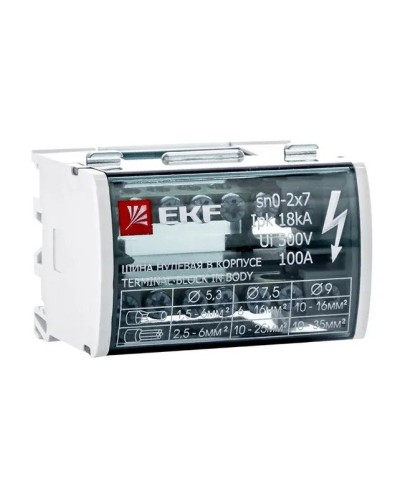 Шина нулевая в корпусе 2х7 (sn0-2х7). Шина нулевая в корпусе. EKF в Нижневартовске