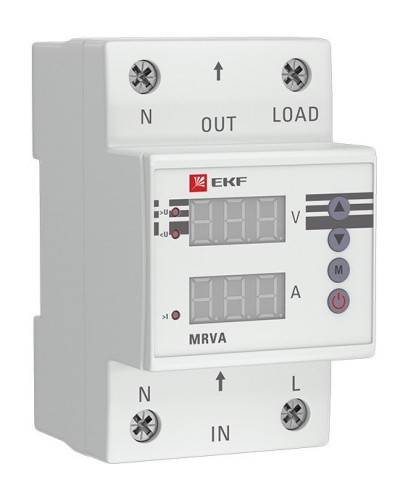 MRVA 63A PROxima (MRVA-63A). Реле напряжения и тока с дисплеем. EKF в Нижневартовске
