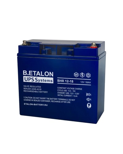 B.ETALON BHR 12-18. Аккумулятор герметичный свинцово-кислотный. ETALON в Нижневартовске