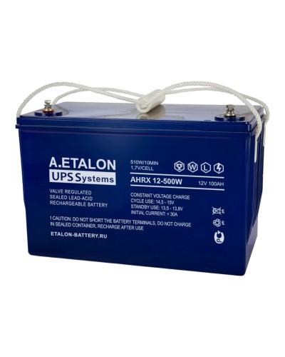 A.ETALON AHRX 12-500W (100). Аккумулятор герметичный свинцово-кислотный. ETALON в Нижневартовске