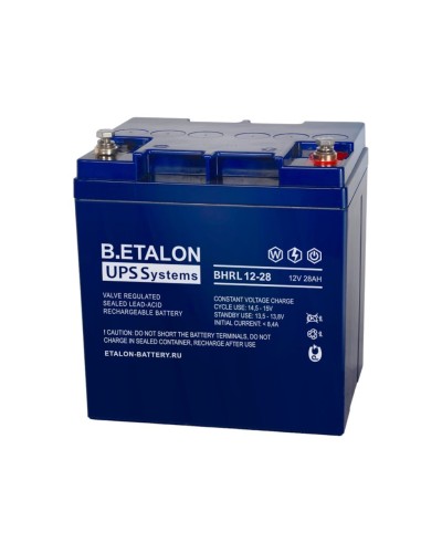 B.ETALON BHRL 12-28. Аккумулятор герметичный свинцово-кислотный. ETALON в Нижневартовске