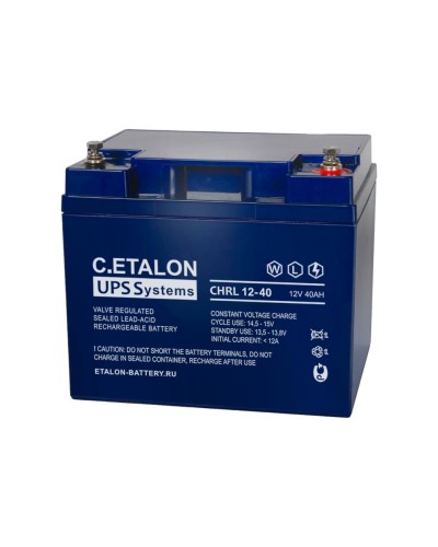 C.ETALON CHRL 12-40. Аккумулятор герметичный свинцово-кислотный. ETALON в Нижневартовске
