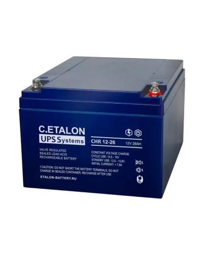 C.ETALON CHR 12-26. Аккумулятор герметичный свинцово-кислотный. ETALON в Нижневартовске