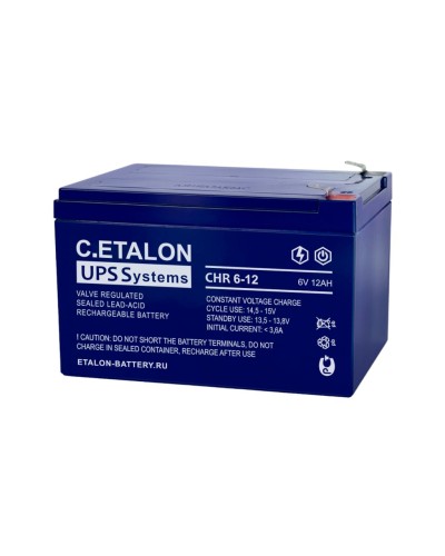 C.ETALON CHR 6-12. Аккумулятор герметичный свинцово-кислотный. ETALON в Нижневартовске