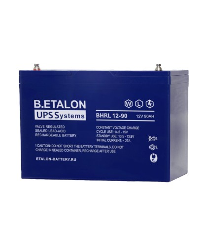 B.ETALON BHRL 12-90. Аккумулятор герметичный свинцово-кислотный. ETALON в Нижневартовске