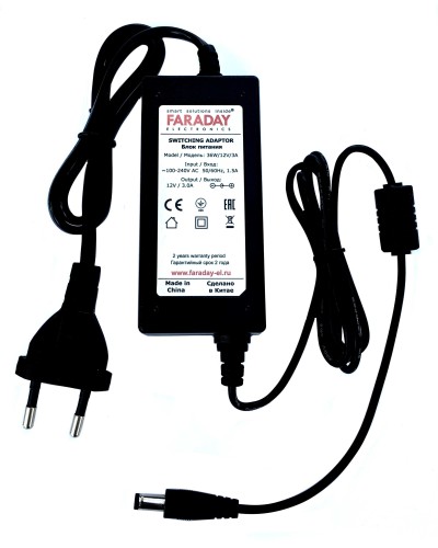 36W/12V/3A. Импульсный блок питания в пластиковом корпусе. FARADAY в Нижневартовске