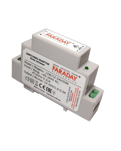 12W/12-24V/DIN. Блок питания. FARADAY в Нижневартовске
