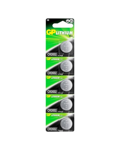 GP Lithium CR2032 (GP CR2032-2C5 100/2000), упак. 5 шт. БЛИСТЕР. Литиевые дисковые батарейки. GP Batteries в Нижневартовске