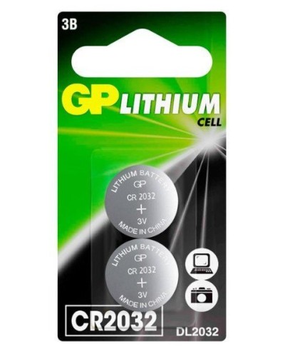GP Lithium CR2032 (GP CR2032-2CRU2), упак. 2 шт. БЛИСТЕР. Литиевые дисковые батарейки. GP Batteries в Нижневартовске