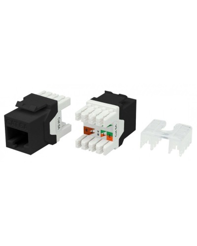 KJ8-8P8C-C6A-180-BK. Вставка Keystone Jack RJ-45. Hyperline в Нижневартовске