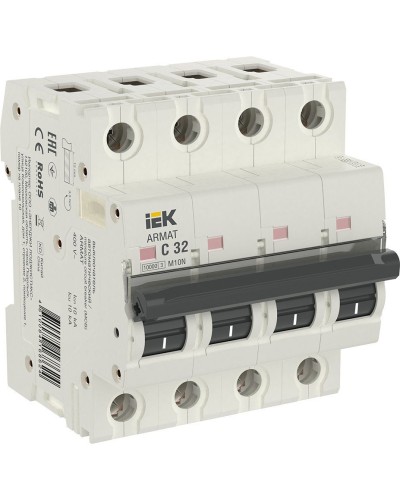 M10N 4P C 32А 10кА ARMAT (AR-M10N-4-C032). Автоматический выключатель. IEK в Нижневартовске