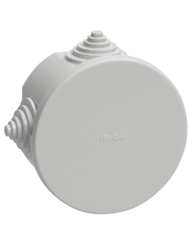Коробка распаячная КМ41237 D75х40 открытой проводки IP44 4 гермоввода серая (UKO11-075-040-000-K41-44). Коробка распаячная безгалогенная (HF). IEK в Нижневартовске