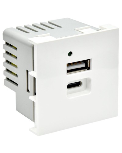 Розетка USB A+C 4,2А PRIMER РКЮ-25-40-П белый IEK (PR-KK40D-RU-0-2-AC-K01). Розетка USB. IEK в Нижневартовске