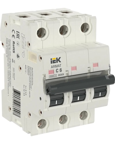 M06N 3P C 6А 6кА ARMAT (AR-M06N-3-C006). Автоматический выключатель. IEK в Нижневартовске