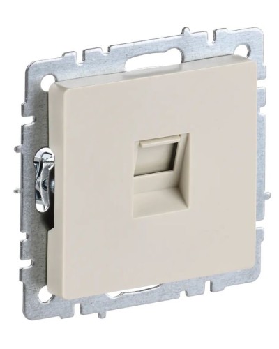 Розетка RJ45 РК10-БрКр кат.5E бежевый BRITE (BR-K10-1-K10). Розетка компьютерная. IEK в Нижневартовске