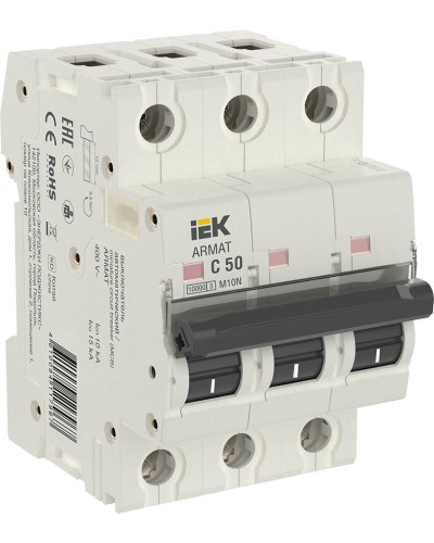 M10N 3P C 50А 10кА ARMAT (AR-M10N-3-C050). Автоматический выключатель. IEK в Нижневартовске