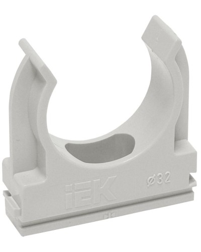Держатель с защёлкой D32 серый ELASTA (50 шт) (CTA10D-CF32-K41-050). Держатель с защёлкой. IEK в Нижневартовске