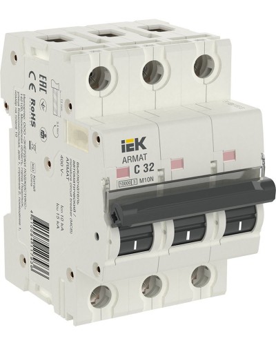M10N 3P C 32А 10кА ARMAT (AR-M10N-3-C032). Автоматический выключатель. IEK в Нижневартовске