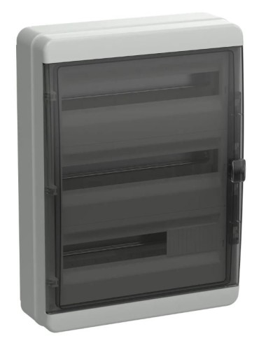 Корпус пластиковый КМПн-54 IP65 TEKFOR (TF5-KP72-N-54-65-K03-K02). Корпус модульный пластиковый черная прозрачная дверь. IEK в Нижневартовске