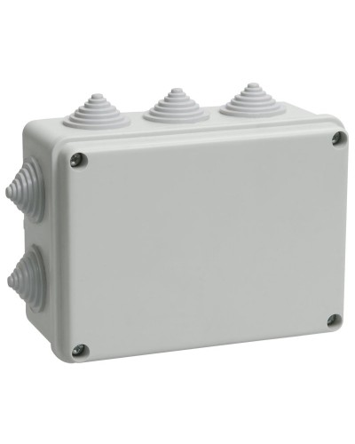 Коробка распаячная КМ41242 150х110х70 открытой проводки IP55 10 гермовводов серая (UKO10-150-110-070-K41-55). Коробка распаячная безгалогенная (HF). IEK в Нижневартовске