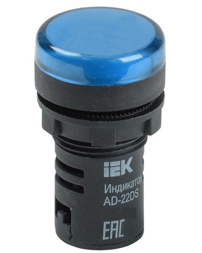 Лампа AD22DS (LED) матрица D22мм синий 24В AC/DC (BLS10-ADDS-024-K07). Светосигнальный индикатор. IEK в Нижневартовске