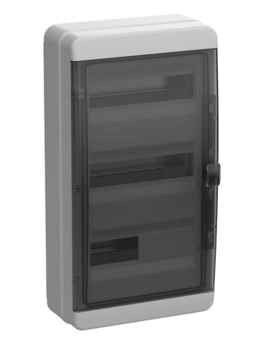 Корпус пластиковый КМПн-36 IP65 TEKFOR (TF5-KP72-N-36-65-K03-K02). Корпус модульный пластиковый черная прозрачная дверь. IEK в Нижневартовске